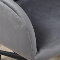 Vinsetto Bürostuhl, 5 Rollen, höhenverstelbar, modernes Design, 58 cm x 58,5 cm x 86 cm, Grau(m-8)