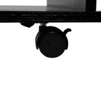 HOMCOM Modern TV Cabinet Stand Storage Shelves Table Mobile Bedroom Furniture Bookshelf Bookcase Black(m-9)