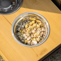 PawHut Cuccia per Cani Taglia Media con 2 Porta Ciotole, Box Esterno e Tetto in Bitume, 130x93x92cm(m-9)