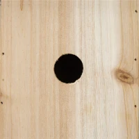 Outsunny Nistkasten 2er-Set für kleine Vögel 15 cm × 14 cm × 30 cm Tannenholz Natur(m-8)