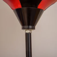 HOMCOM Saco de Boxeo para Niños de +3 Años Altura Ajustable Set de Boxeo Punching Ball con Guantes e Inflador Base Rellenable 33x33x73-109 cm Negro y Rojo(m-9)