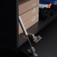 HOMCOM 160cm High Gloss Floating TV Unit Stand for TVs up to 70", Wall Mounted TV Cabinet with Storage Cupboards, Grey and Black(m-8)