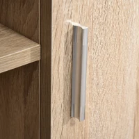 HOMCOM Mesa para TV para Televisores de hasta 55 Pulgadas  con 2 Puertas y 2 Estantes para Dormitorio 120x39,5x52 cm Roble(m-8)