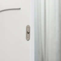 kleankin Badezimmerschrank Freistehender Bademöbel Badschrank Schrank mit Schublade Weiß+Grau 34 x 30 x 163 cm(m-8)