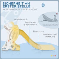 AIYAPLAY Rutsche für Kinder 1,5 bis 3 Jahre, Raketen-Design, Sticker-Set, grau, 157 x 46,5 x 80 cm(m-4)