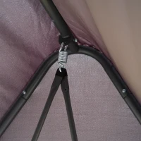 Outsunny 2-in-1 Hollywoodschaukel mit Moskitonetz und Dach 3-Sitze inkl. Seitentasche Grau(m-6)