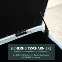HOMCOM Sitzbank mit Stauraum Polsterbank mit Leinenoptik, Sitztruhe mit Holzbeine, Truhenbank für Wohnzimmer Schlafzimmer Flur 110 x 39 x 45 cm, Hellgrün(m-7)