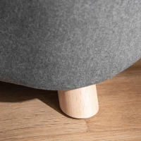 PawHut Canapé lit panier chien chat sur pied design contemporain coussin moelleux amovible pieds bois massif dim. 70L x 47l x 30H cm gris anthracite(m-9)
