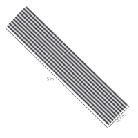 Outsunny Lot de 2 Brise-Vue renforcés occultants brise vue pour balcon HDPE Haute densité 52 œillets + 4 Cordons dim. 5L x 0,90H m Gris Blanc rayé(m-3)
