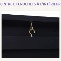 HOMCOM Frame box T-frame cadre en bois pour maillot avec cintre porte acrylique interne feutre 60L x 80H cm noir(m-5)