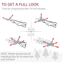 HOMCOM 7ft Snow-Covered Unlit Artificial Christmas Tree(m-7)