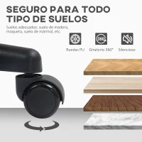 HOMCOM Silla de Oficina sin Brazos Silla de Escritorio Giratoria con Respaldo de Malla Transpirable Altura Ajustable Gris(m-7)