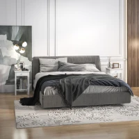 HOMCOM White Bedside Table, Wooden Side Table, Nightstand, Bedside Cabinet with Drawer and Storage Shelf for Bedroom and Living Room, Set of 2(m-10)