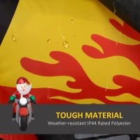 Outsunny 5.6ft Inflatable Santa Claus Motorcycle Decoration(m-5)