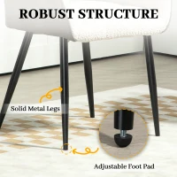 HOMCOM Accent Chair with Foot Pads, Upholstered Armchair with Chenille Fabric Front and PU Back, Occasional Chair for Living Room Bedroom, Cream White(m-5)