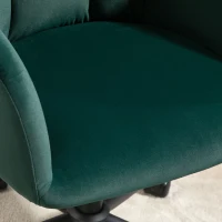 Vinsetto Bürostuhl, ergonomisch, höhenverstellbar, drehbar, Samtoptik, bis 120 kg, Grün(m-8)
