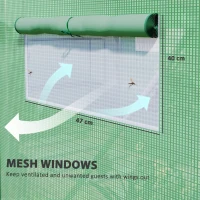 Outsunny 13 x 9.8ft Walk-In Polytunnel Greenhouse - Green(m-5)