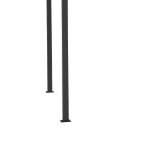 Outsunny Pergola 3 m x 3 m, mit Schiebedach, wetterbeständig, Aluminium, Schwarz(m-9)