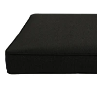 Outsunny 4-Piece Seat Cushions Pillow Replacement, Patio Chair Cushions Set with Ties for Indoor Outdoor, Black(m-9)