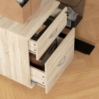 HOMCOM Two Drawer Lockable Filing Cabinet - Wood-Effect(m-8)