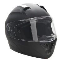 HOMCOM Casco de Moto Integral Talla L-59-60 cm Casco de Motocicleta con Doble Visera Cabezal Anticolisión y Ventilaciones con Certificación Europea Unisex Color Negro(m-1)