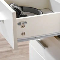 HOMCOM Caisson de Bureau Rangement Bureau sur Roulettes 3 Tiroirs Verrouillables 40 x 40 x 61,5 cm Blanc(m-14)