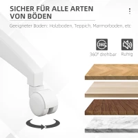 Vinsetto Bürostuhl Computerstuhl drehbar, höhenverstellbar, 48 cm x 53 cm x 80-90 cm, Rosa(m-7)