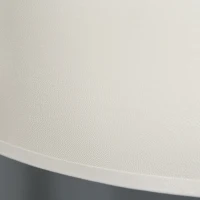 HOMCOM Stehlampe Stehleuchte für Wohnzimmer Schlafzimmer Büro, Weiß Metall, Poly Baumwolle, Ø40 x 160H cm(m-9)