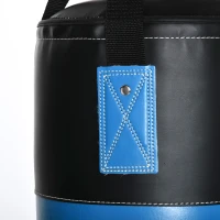 HOMCOM Boxsack-Set Box-Set mit Boxhandschuhen Gefüllt Boxset für Erwachsene Jugendlichen bis 100 KG Belastbar Ø25 x 102 cm Blau(m-8)