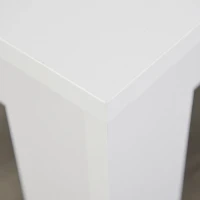 HOMCOM Set 3 Pezzi Tavolo con 2 Panche per Cucina, Bar o Sala da Pranzo Moderna, in Legno Bianco, 2 Posti, 110x70x75cm(m-7)