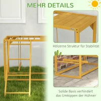 PawHut Hühner-Spielgerüst mit Schaukeln und Leiter, für 3-4 Hühner, Hühner-Klettergerüst aus Holz(m-6)