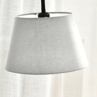 HOMCOM Lampada da Terra Moderna con Caricatore Wireless e Testa Flessibile per Soggiorno, Camera da Letto e Ufficio, 36x36x165 cm(m-8)