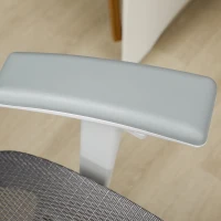 Vinsetto Silla de Oficina Giratoria Silla de Escritorio Ajustable en Altura con Reposabrazos Reposacabezas 67x65x120-128 cm Gris(m-9)