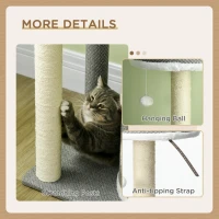 PawHut Cat Tree for Indoor Cats, Cat Tower with Scratching Posts, Multi-level Kitten Climbing Tower, 132cm(m-5)
