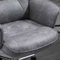 Vinsetto Silla de Oficina Basculante Silla de Escritorio Giratoria Tapizado en Microfibra Altura Ajustable 67x69x92-102 cm Gris(m-9)