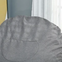 HOMCOM Sitzsack Sitzkissen gepolstert Polyester Schaumstoff Dunkelgrau(m-8)