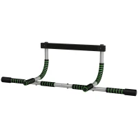 HOMCOM Pull-Up Bar for Doorway, Home Fitness Door Horizontal Push up Bar for Indoor Gym Upper Body Workout, Green(m-11)