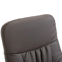 HOMCOM Relaxsessel mit Hocker, drehbarer Fernsehsessel mit 10 Massagepunkte, Liegefunktion, Massagesessel mit Fernbedienung, Seitentasche, TV-Sessel, Kunstleder, Braun(m-7)