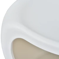 PawHut Maison pour chat panier chat lit chat design contemporain Doonut dim. 48L x 42l x 29H cm polypropylène blanc(m-8)