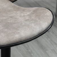 HOMCOM Barstuhl, 2er-Set, höhenverstellbar, drehbar, modernes Design, Kunstlederbezug, hellgrau, 45 x 50 x 102cm(m-8)