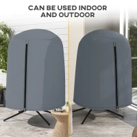 Outsunny 190 x Φ128cm Hanging Egg Chair Furniture Cover - Grey(m-6)