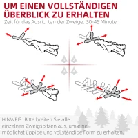 HOMCOM Künstliche norwegische Fichte, Weihnachtsbaum mit 1046 Spitzen, Metallsockel, Grün(m-7)