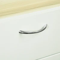 HOMCOM Mobile Buffet a 4 Porte per Cucina con 3 Armadietti, Cassetto e Piano d'Appoggio in Truciolato, 102x48x180 cm(m-8)