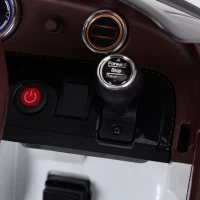 HOMCOM Macchina Elettrica per Bambini Bentley GT 6V, con Doppi Motori, Auto Elettrica per Bambini con Telecomando, Clacson, Suoni, Fari e 2 Portiere Apribili, 2.5-5 km/h, per 3-5 Anni, Bianco(m-9)