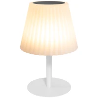 Outsunny Outdoor Solar Table Lamp, Cordless LED Desk Lamp with Rechargeable Battery, Dimming Brightness, USB(m-11)