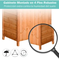 Outsunny Caseta Herramientas 190x79x49 cm Cobertizo Madera Maciza Gabinete Jardín Terraza(m-5)