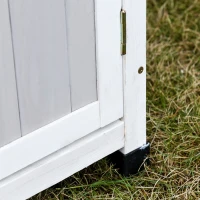 Outsunny Gartenschuppen Geräteschuppen 77 x 58 x 175cm Naturholz Grau(m-9)