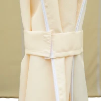 Outsunny Tonnelle Barnum pavillon de Jardin Style Colonial Double Toit Toiles latérales Amovibles 3L x 4l x 2,8H m crème(m-10)