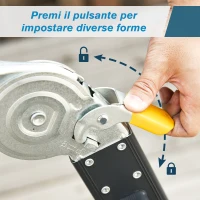 DURHAND Scala in Alluminio 5 in 1 Nera per Interni ed Esterni, Carico Massimo 150kg, 370x61x11 cm(m-5)