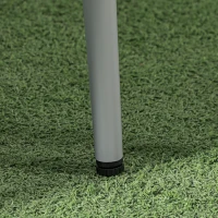 Outsunny Gartenmöbel-Set, 2 Stühle & 1 Tisch mit Glasplatte, Rattanoptik, wetterfest, Metallrahmen, Grau(m-9)